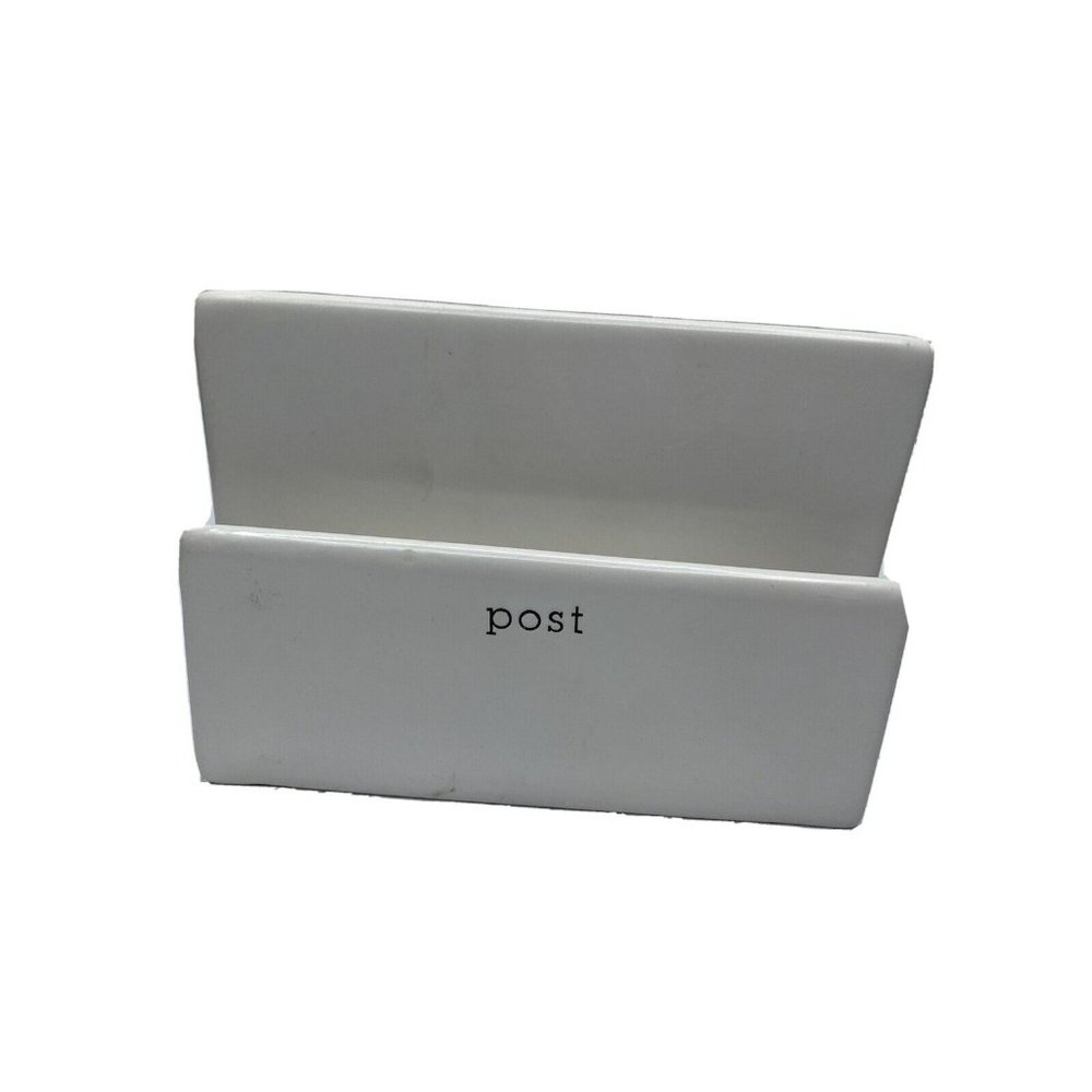 White Ceramic Mail Holder